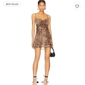 Dex Mini Dress in Brown Multi Leopard
